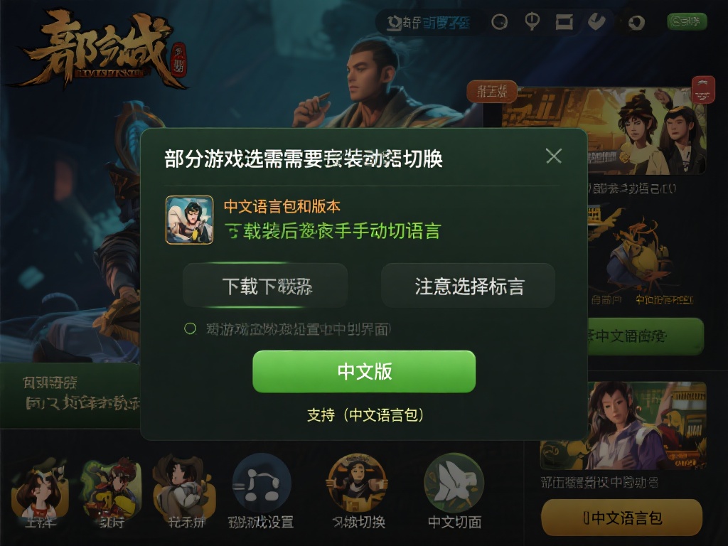 选择中文语言包或版本
下载时，注意选择标注为“中